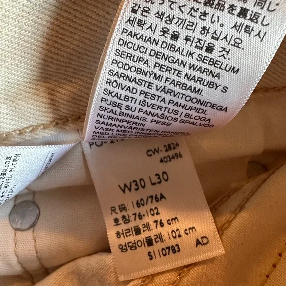 Levi’s 501 Men's Light Tan Straight Jeans - Picture 4 of 4